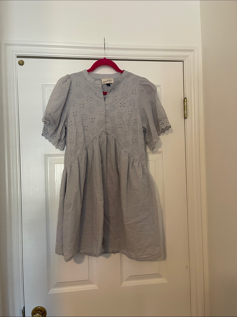 Universal Thread Light Blue Eyelet Babydoll Dress